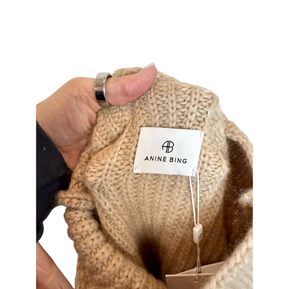Anine Bing Sydney Sweater in Camel - Size L - Picture 8 of 9